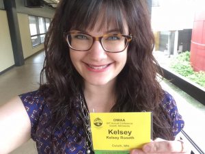 KelseyRoseth, woman in chronicpain attending Outdoor Writers Association of America conference.