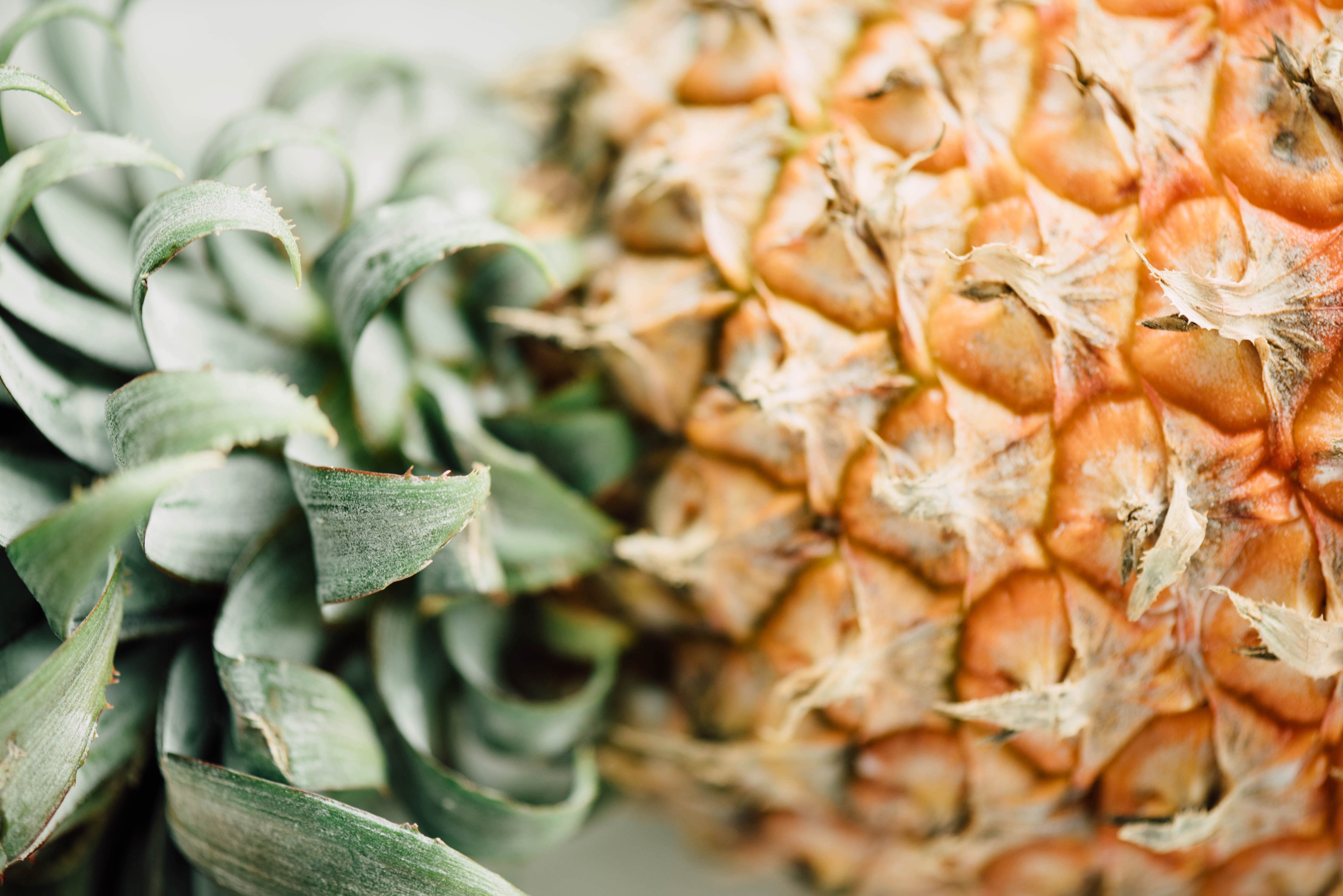 Image of pineapple laying on its side